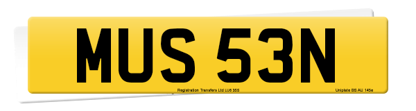 Registration number MUS 53N